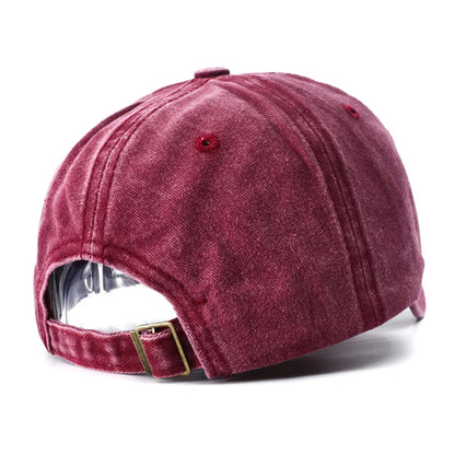 Fashion Letter Embroidery Washed Cotton Baseball Cap