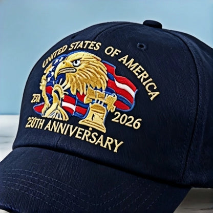 USA Patriotic Eagle Embroidered Baseball Cap