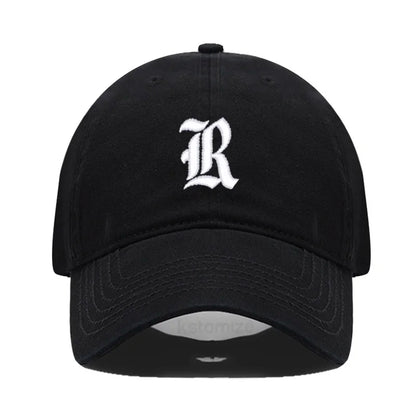 Old English Letter A-Z Embroider Baseball Cap For Men Women