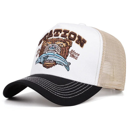 Unisex Summer Fishing Cap Breathable Mesh Trucker Hat Men Women