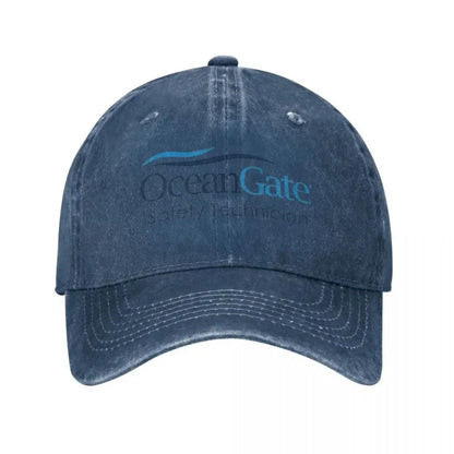 Vintage OceanGate Safety Technician Baseball Cap Unisex Style Distressed Washed Headwear Outdoor All Seasons Travel Hats Cap