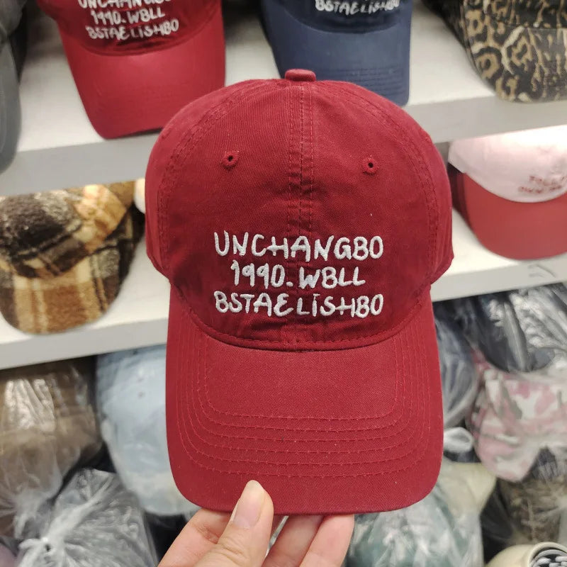 Unisex Korean Quick Drying Embroidered Letters Baseball Hats