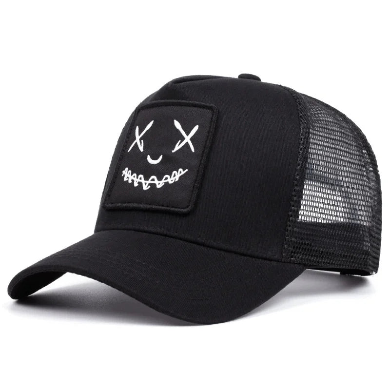Men Women Smile Face Embroidery Baseball Caps