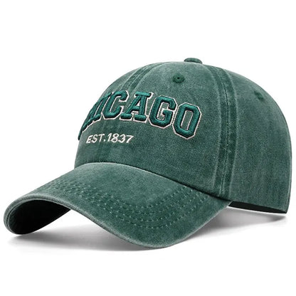 Letter Chicago Baseball Cap Men Women Spring Summer