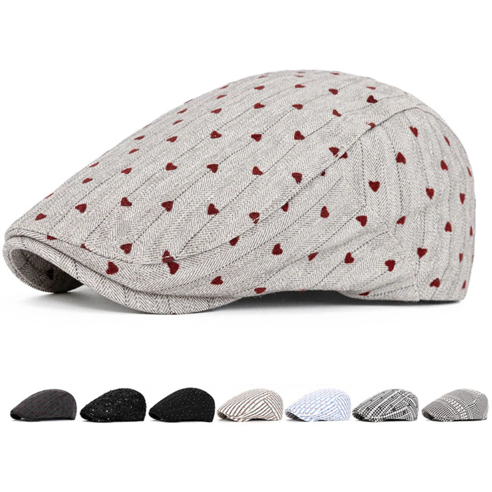 Men Women Adjustable Ivy Flat Cap Berets