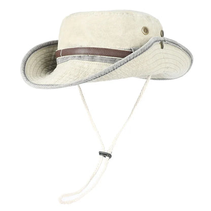 Bucket Hat With Leather Belt Men Women Sunhat 2026