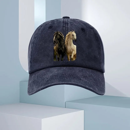 Men's 3d Horse Print Baseball Cap, Fashionable For All Seasons