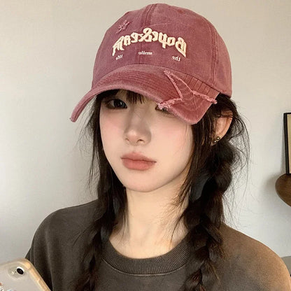 Retro Embroidery Letter Baseball Caps