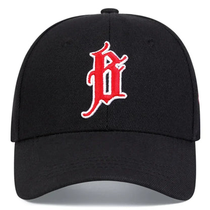 Unisex B Letter Embroidery Baseball Caps Spring And Autumn