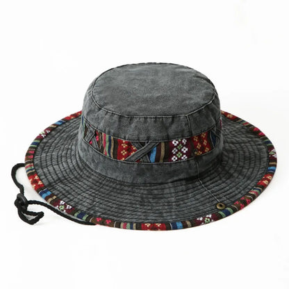 Men Women Summer Bucket Hat Retro Beach Fisherman Sun Hat