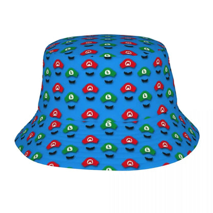 Street Princess Peach Lovely Bucket Hat Girl Outdoor Sports M-Mariod Fisherman Cap