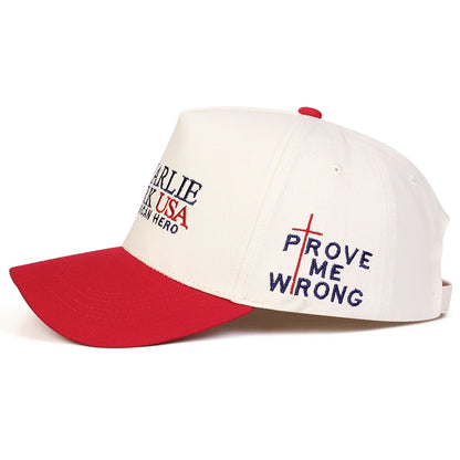 Unisex Charlie Kirk Usa Letter Embroidery Baseball Caps Spring Autumn