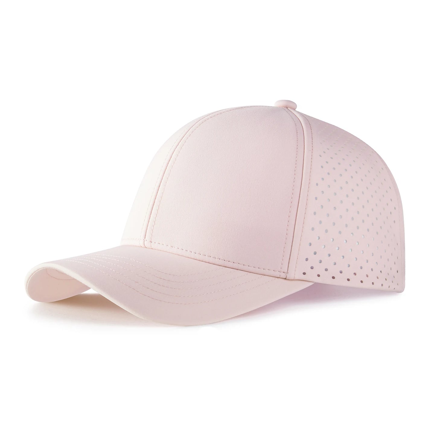 Men Quick Dry Baseball Cap Laser Cut Mesh Ball Curved Brim Snapback Hat