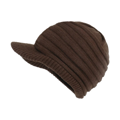 Unisex Winter Hats With Visor Warm Ski Hat Stylish Knitted Hat