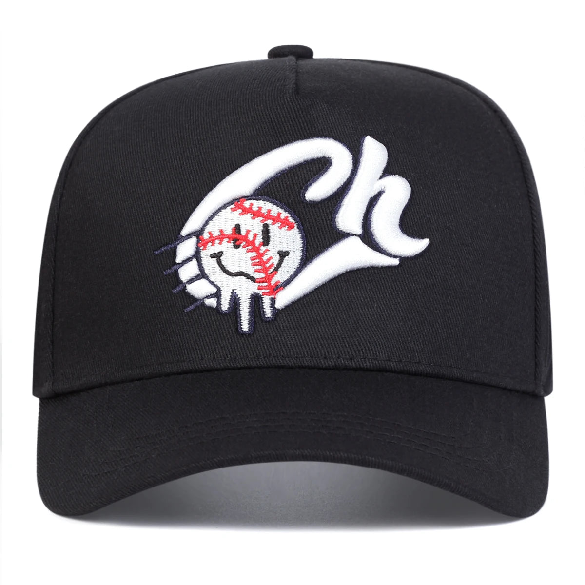 Unisex CH Letter Embroidery Baseball Caps Spring and Autumn
