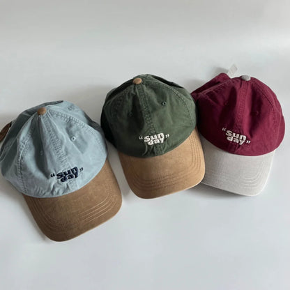 Retro "Sun day" Letter Embroidery Baseball Caps For Men Women