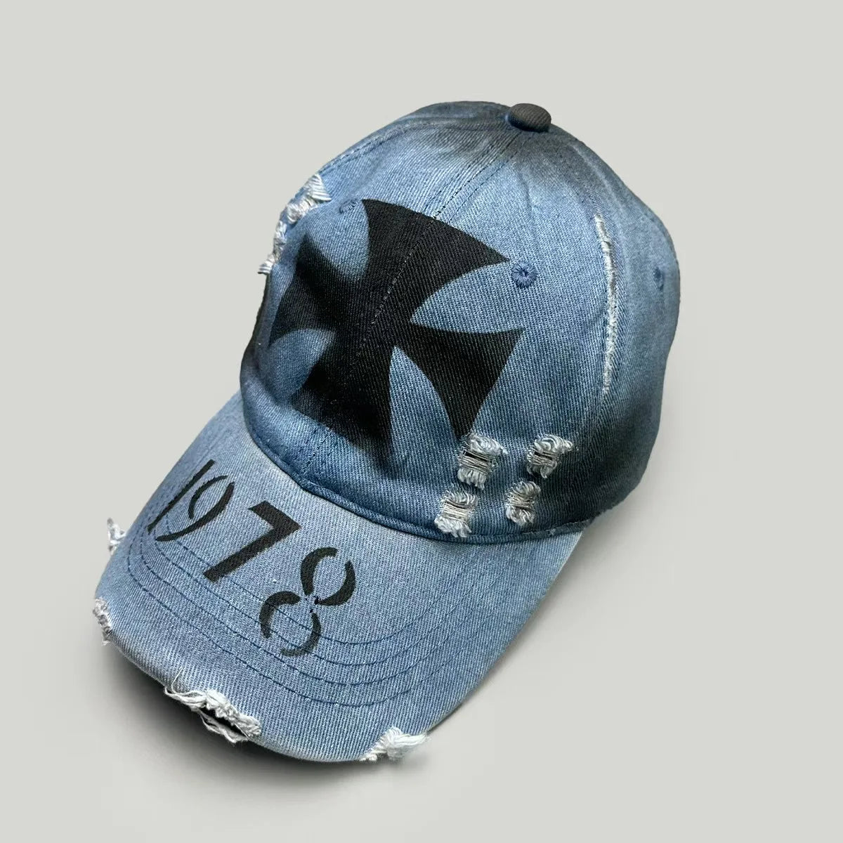 Retro, Personalized Hand-Drawn Cross-Stitch Baseball Cap