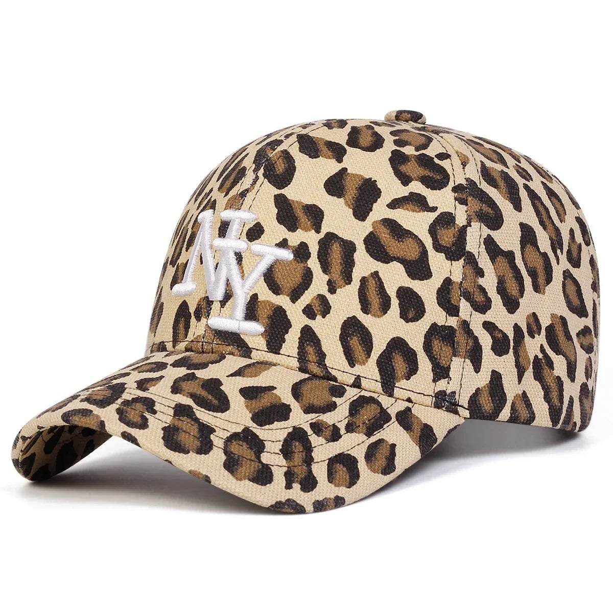 Unisex Letter Embroidery Leopard Print Baseball Caps