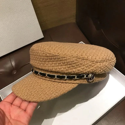 Fashion British Style Beret Hat For Women Duckbill Cap