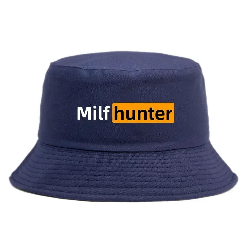 Milf Hunter Fisherman Hats Harajuku Panama Cap Daily Cool Casual Lovely Streetwear Bucket Hat