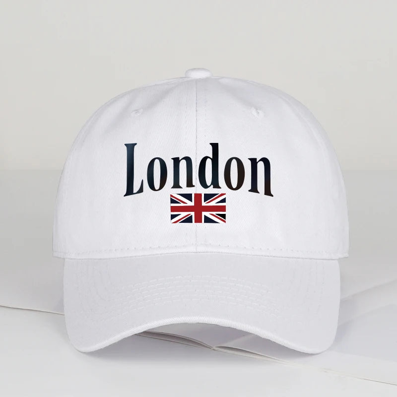 London Union Jack Print Baseball Cap British Vintage Minimalist Style Daily Commute City Stroll