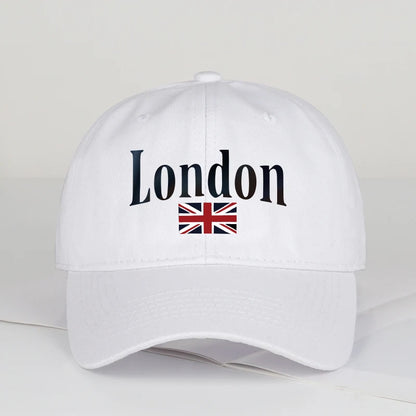 London Union Jack Print Baseball Cap British Vintage Minimalist Style Daily Commute City Stroll