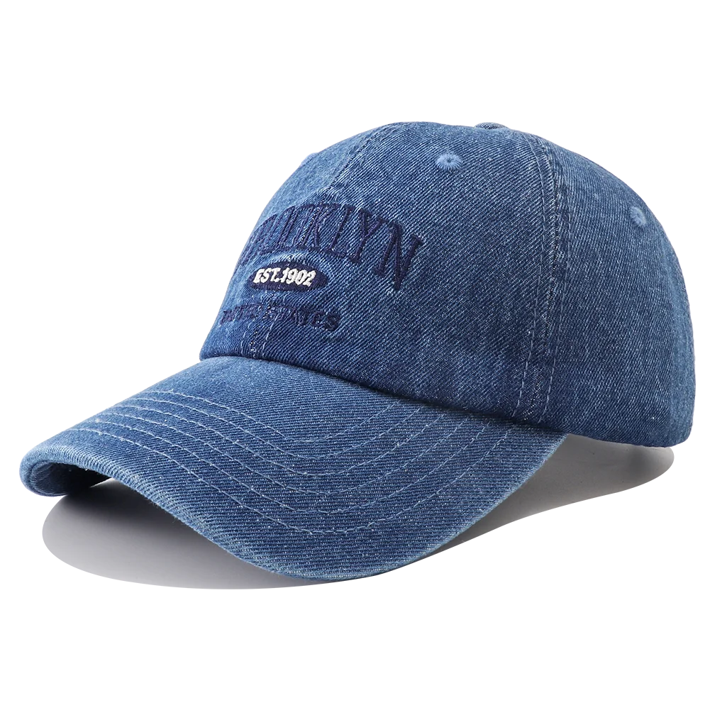 Fashion Brooklyn Embroidery Denim Snapback Baseball Caps