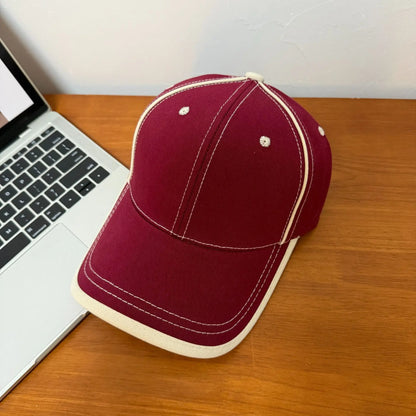 Korean Light Plate Contrasting Color Baseball Cap Fashion Shows Small Face