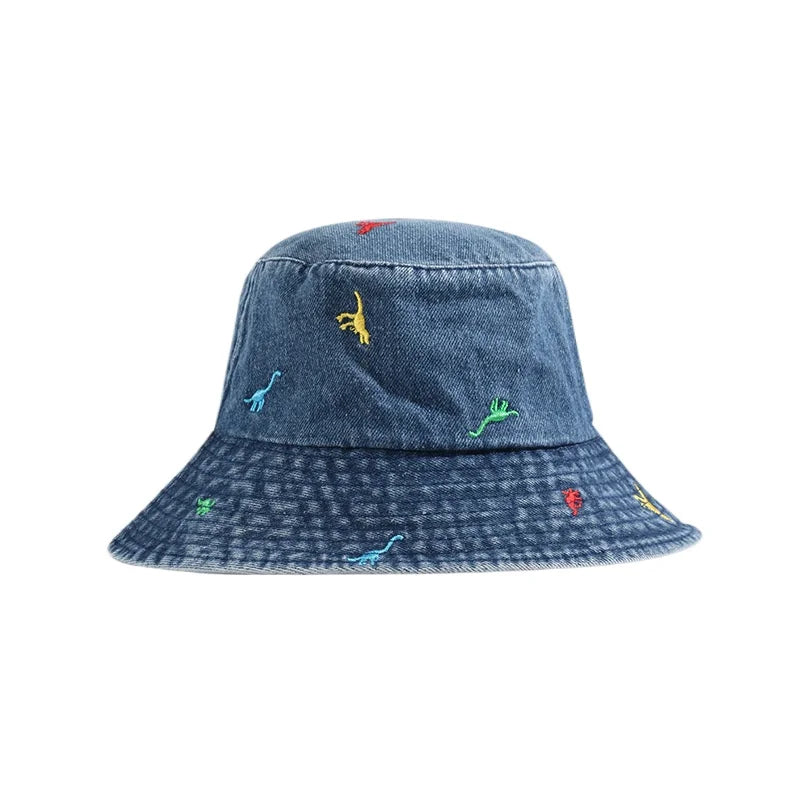 New Summer Beach Denim Bucket Hat For Women