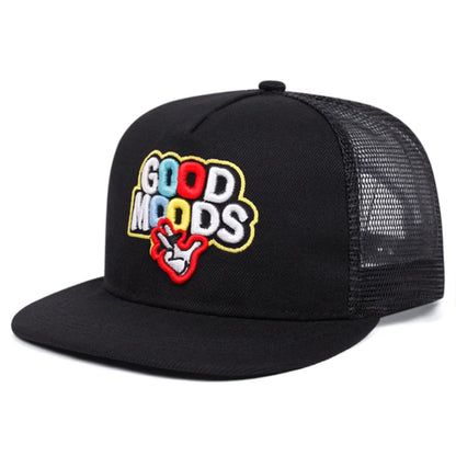 Fashion Webhat Cartoon Letter Embroidered Hip Hop Hat Outdoor Sports