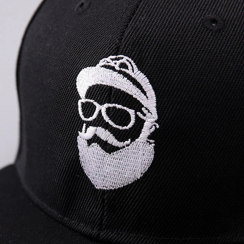 Bearded Uncle Baseball Cap, Unisex Fashionable Flat-Brim Hip-Hop Cap