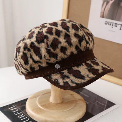 Vintage Octagonal Beret Hat For Women