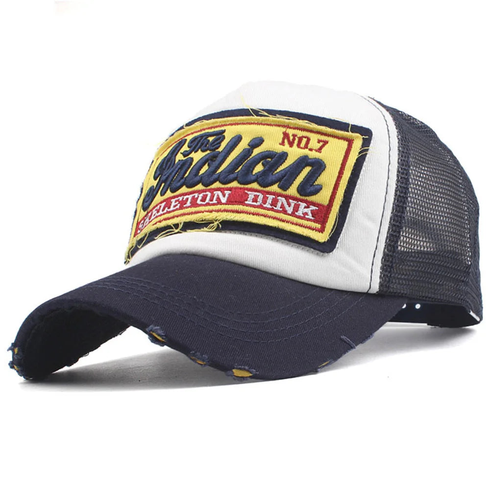 Streetwear Letter Embroidery Mesh Dad Baseball Cap Fashion Snapback Hip Hop