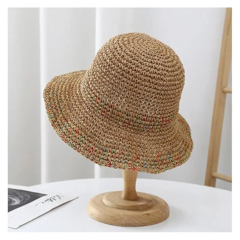 Hook Woven Sun Hat, Large Brim Sun Protection Straw Hat