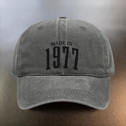 A Vintage 1977 Printed Washed Hat