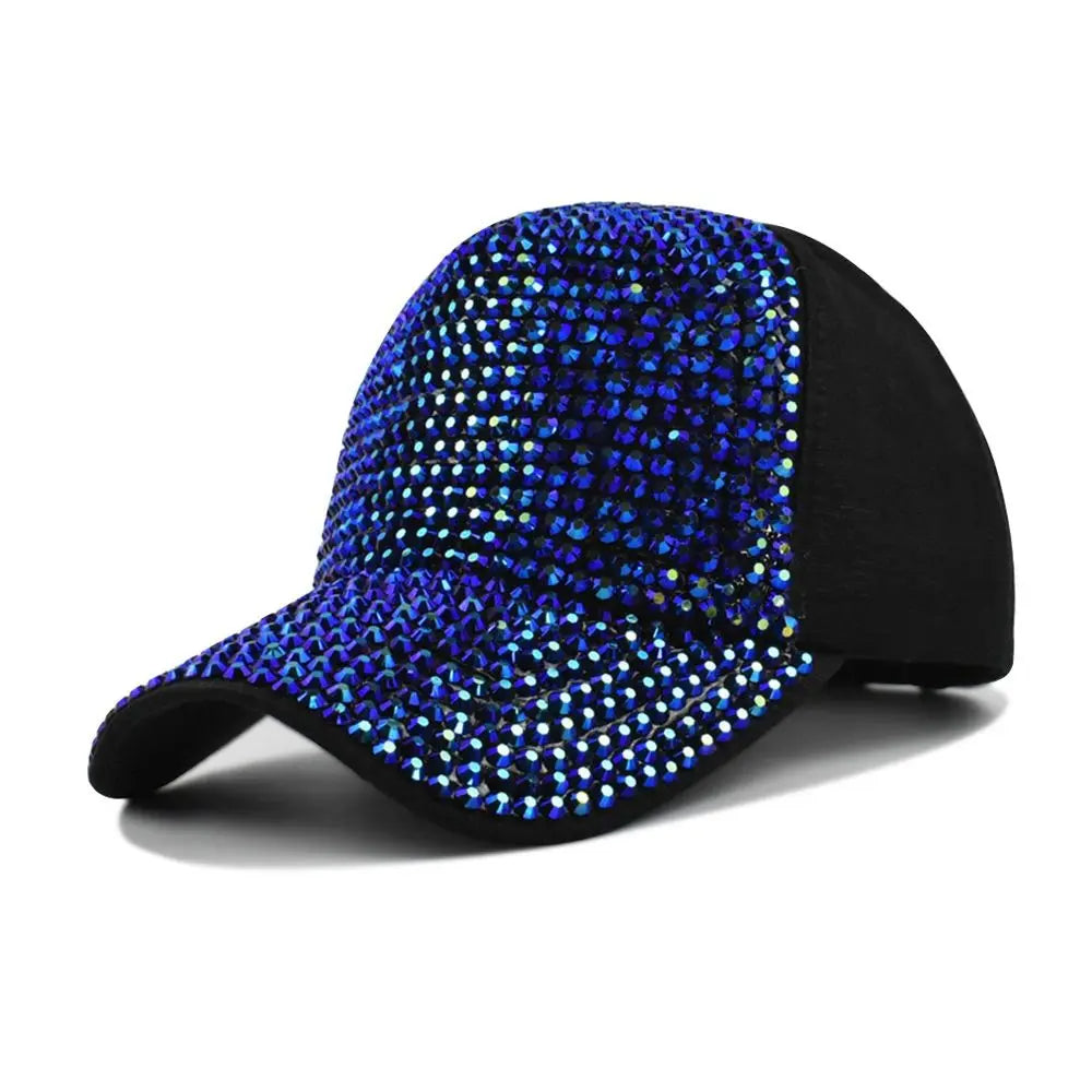 Fashion Luxury Vintage Sunscreen Hats Rhinestones Baseball Caps