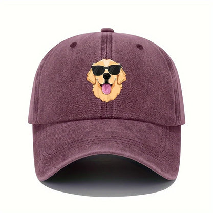Fun Dog Print Baseball Cap with All Season Sun for Men and Women
