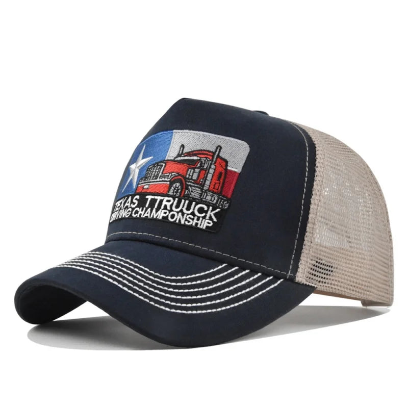 Unisex Baseball Cap Texas Embroidered Trucker Hat Mesh Hat Cap For Men Women