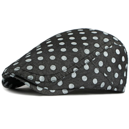 Men Women Retro Artist Painter Dots Beret Hat