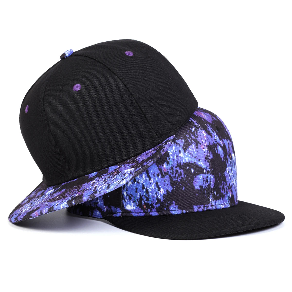 Unisex Purple Starry Sky Printing Hip-hop Hats Fashion Spring Autumn