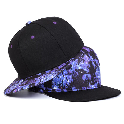Unisex Purple Starry Sky Printing Hip-hop Hats Fashion Spring Autumn