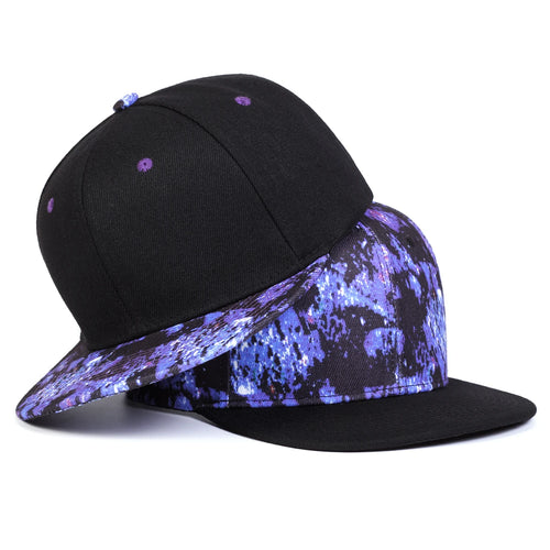 Unisex Purple Starry Sky Printing Hip-hop Hats Fashion Spring Autumn