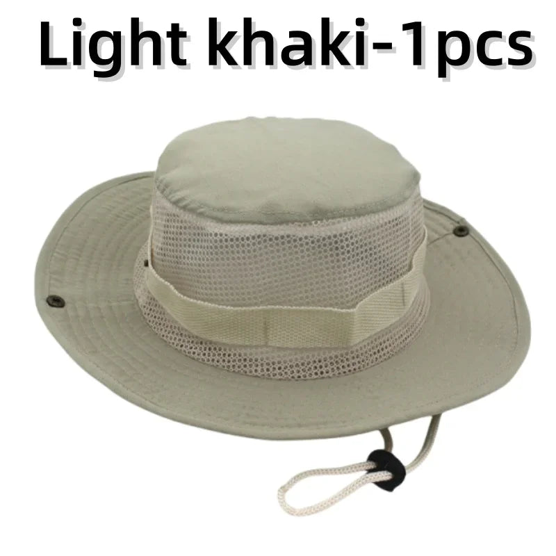 Men & Women Sun Hat Camouflage Cap Outdoor Sports Sun Bucket Cap 60cm