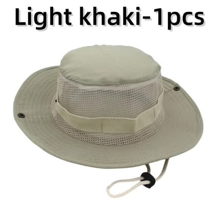 Men & Women Sun Hat Camouflage Cap Outdoor Sports Sun Bucket Cap 60cm