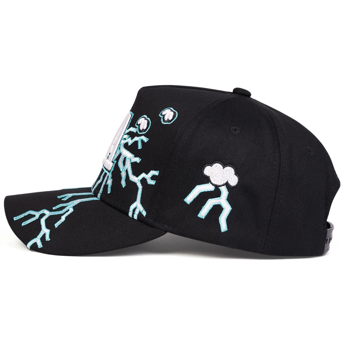 Unisex LA Embroidery Lightning Baseball Caps Spring Autumn
