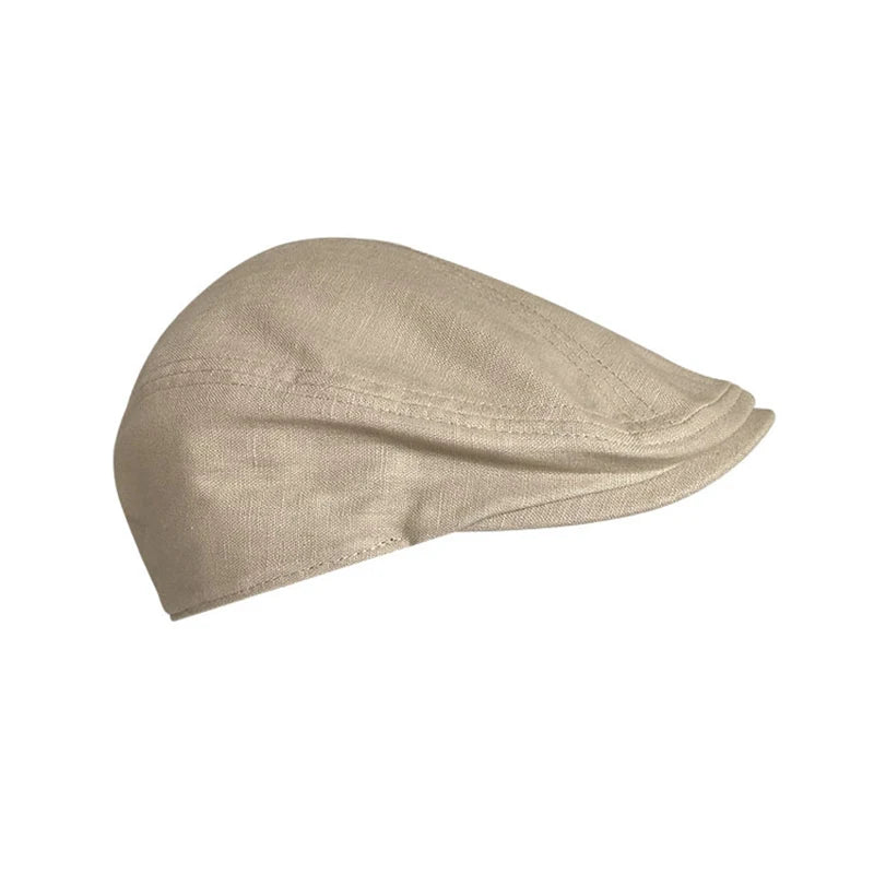 Spring Summer Linen Newsboy Cap