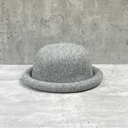 Women Winter Hat Wool Cap Vintage Bucket Bowler Hat