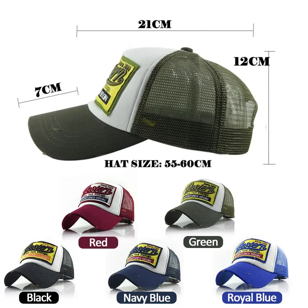 Streetwear Letter Embroidery Mesh Dad Baseball Cap Fashion Snapback