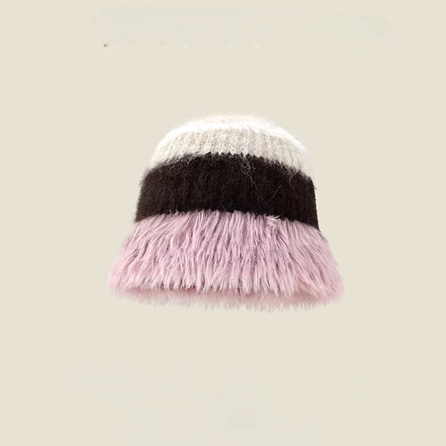 Dopamine Autumn Crochet Panama Cap Korean Handmade Bucket Hats