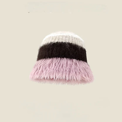 Dopamine Autumn Crochet Panama Cap Korean Handmade Bucket Hats